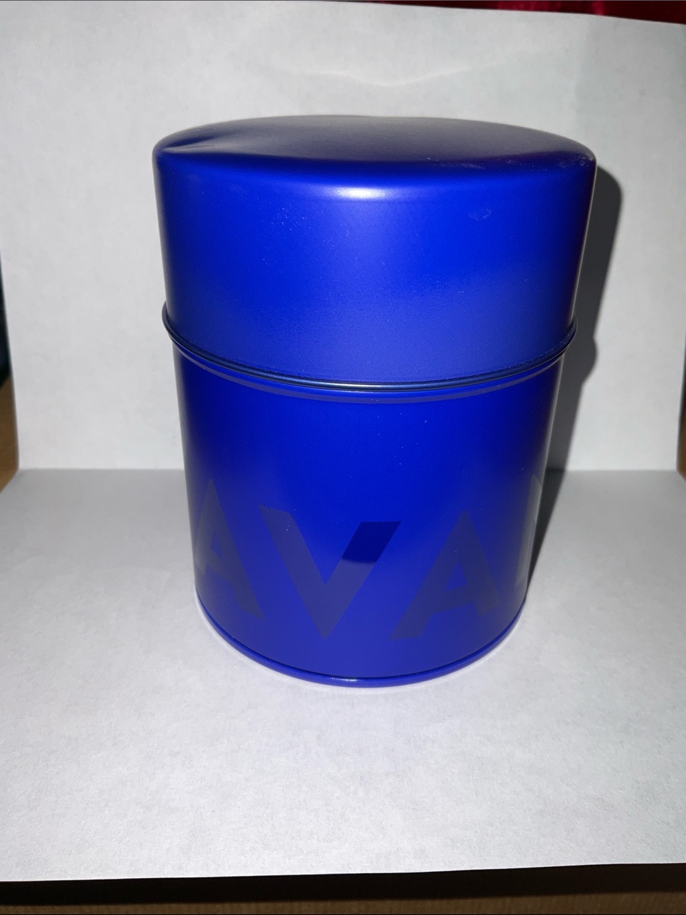 TEAVANA Blue Metal Tin Tea Storage NEW READ 4 oz
